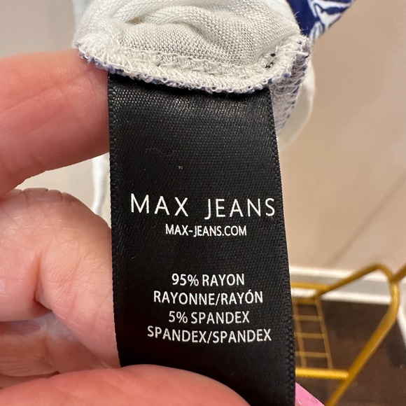 MAXX JEANS NAUTICAL TANK NAVY WHITE MEDIUM SLEEVELESS WOMENS - Picture 5 of 5